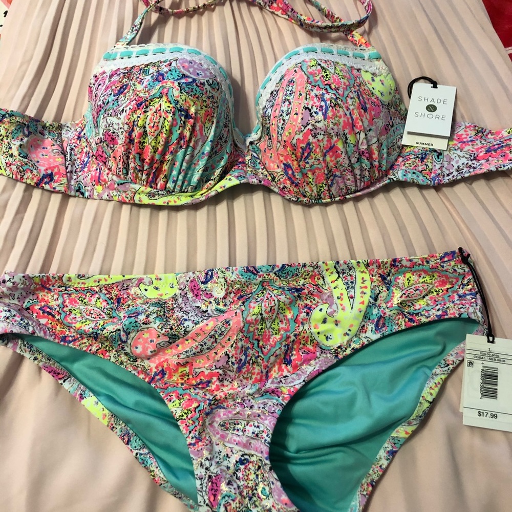 NWT bikini, 36C top and size L bottoms